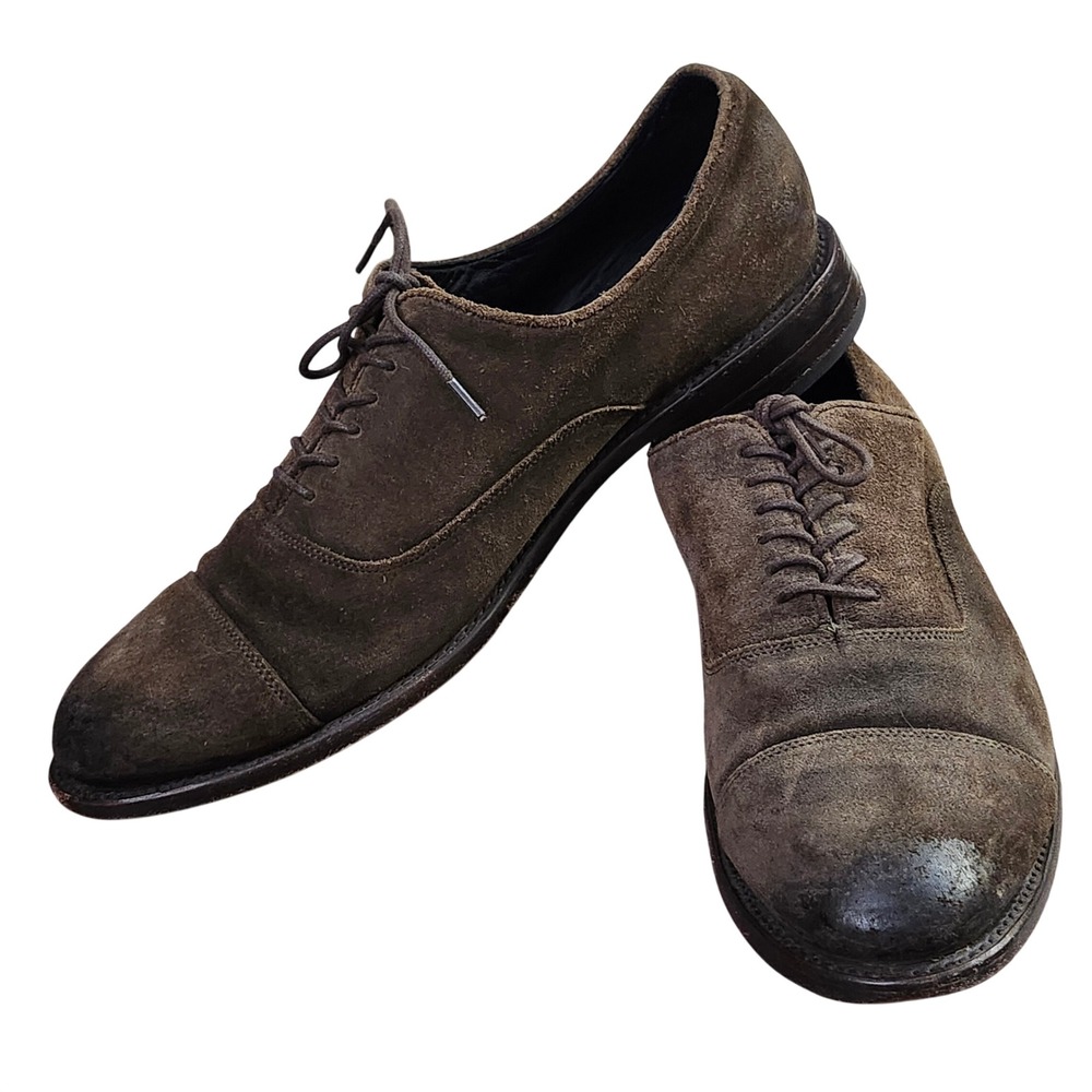 Thursday Boot Co. Mens Suede Cap Toe Oxford Dress Shoes Brown Size‎ 9.5D